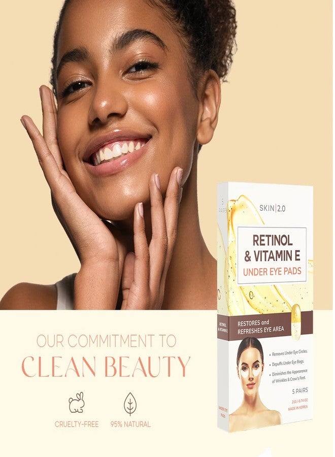 Skin 2.0 Retinol & Vitamin E Under Eye Patches - Dermatologist Tested - Anti-Aging - Depuffing, Reduce Fine Lines & Wrinkles, Dark Circles - Natural Ingredients - Korean Skin Care - All Skin Types - 15 Pairs - Image 3